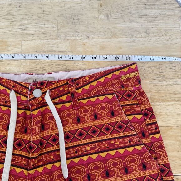 Altamont 2013 Exhiled Short Grunge Cotton Vintage Skater Tribal Drawstring Sz 33 - Picture 8 of 16